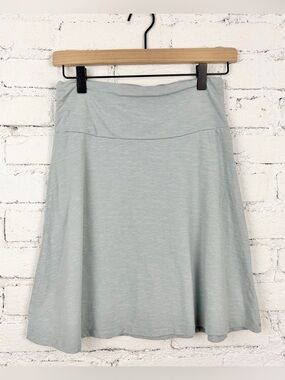 Horny Toad Chaka Skirt Blue Stone Grey KniT Stretchy A-Line Toad & Co XS
